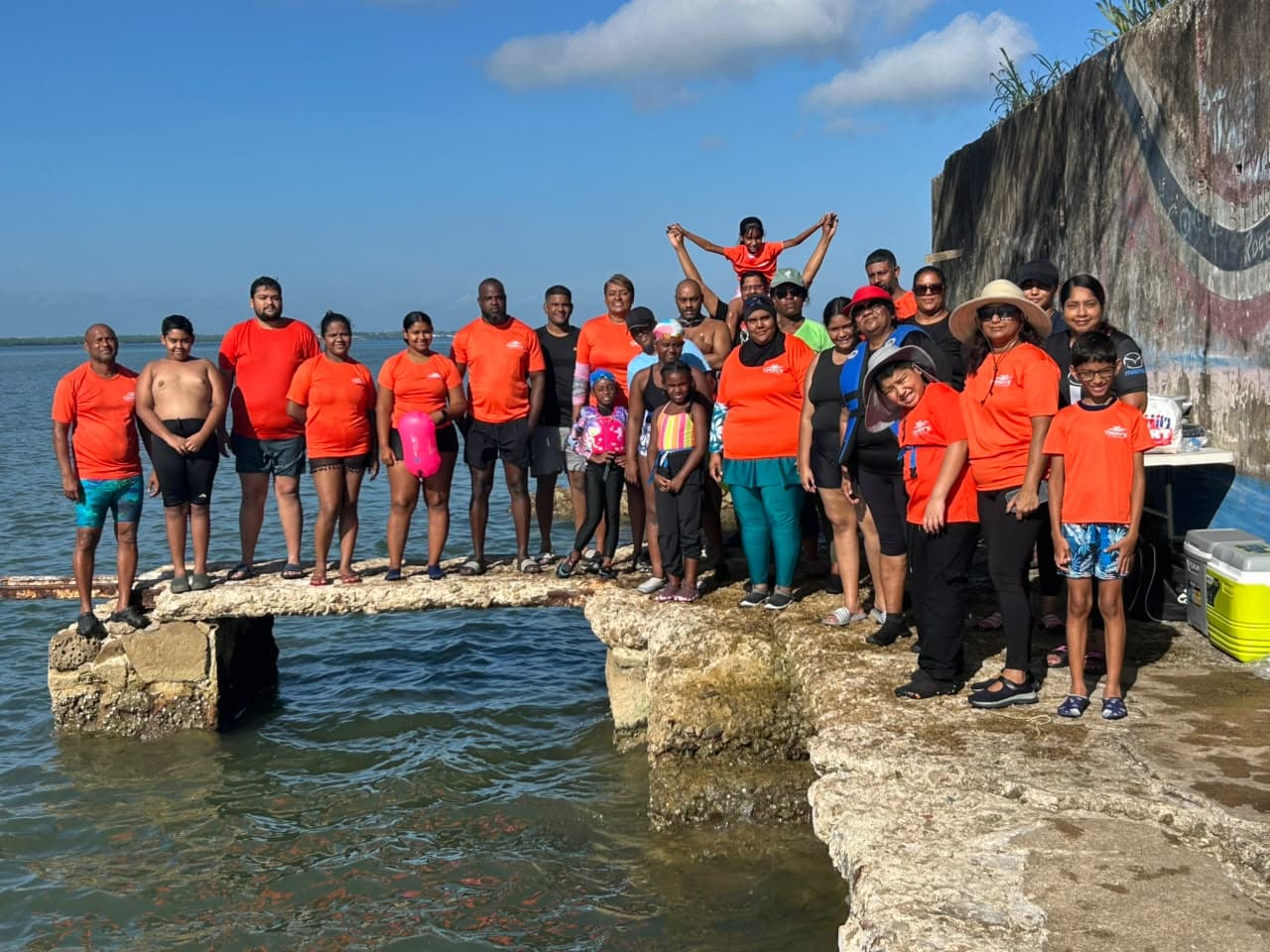 Timmy's Swimming group team photo in Penal