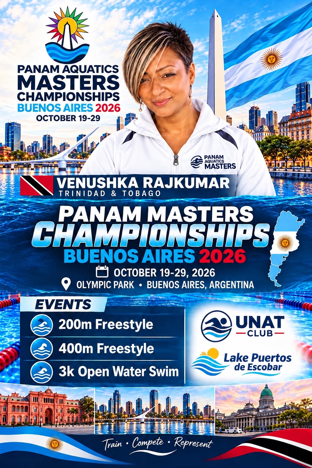 Venushka Rajkumar – PanAm Aquatics Masters Championships 2026 athlete poster